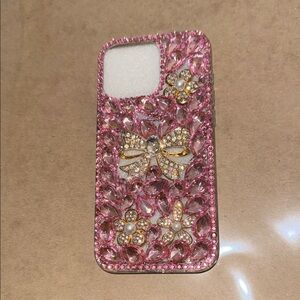 Pink Rhinestone Phone Case